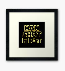 Han Shot First Framed Print
