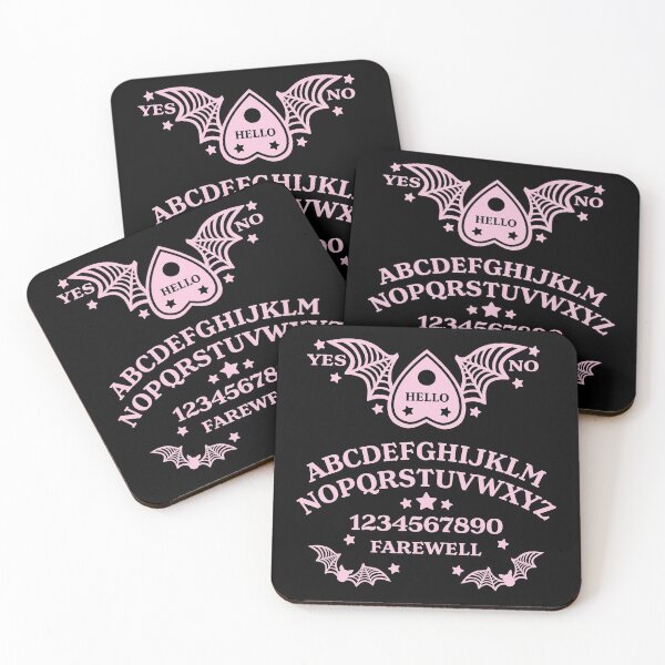 Item preview, Batwing Planchette Spirit Board - Pink on Black designed and sold by AliceQuinn.