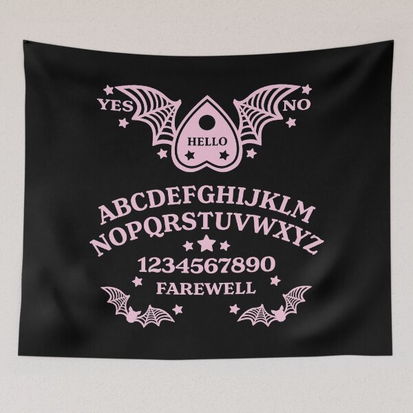 Item preview, Batwing Planchette Spirit Board - Pink on Black designed and sold by AliceQuinn.
