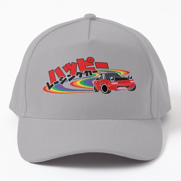 Happy Racing Car Miata Baseball Cap
