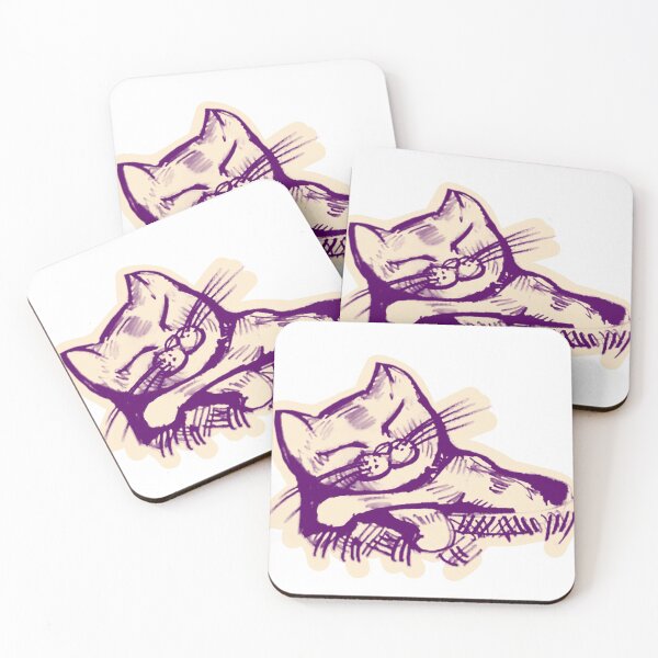 Item preview, Cute cat having a nap in a basket designed and sold by manuelunsui.