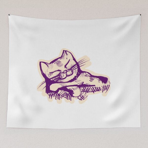 Item preview, Cute cat having a nap in a basket designed and sold by manuelunsui.