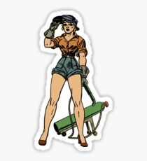 Vintage Sexy Welder Pin-up Girl Sticker