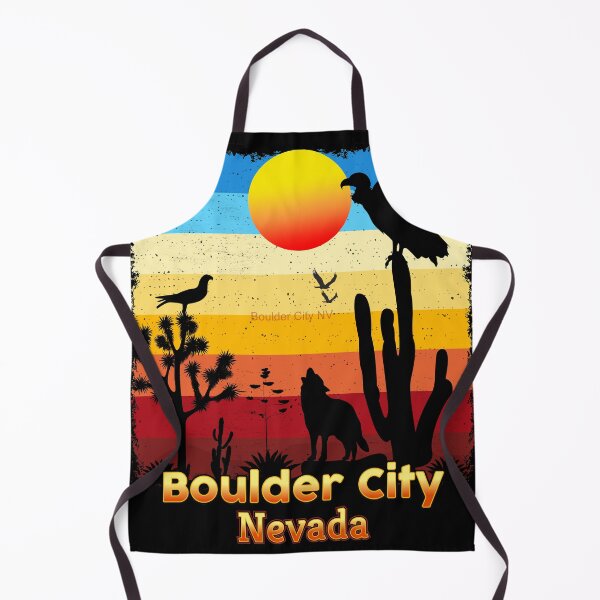 Item preview, Boulder City Nevada NV Cactus Vulture Coyote Sunset Retro Desert designed and sold by Cuatrocaminos.