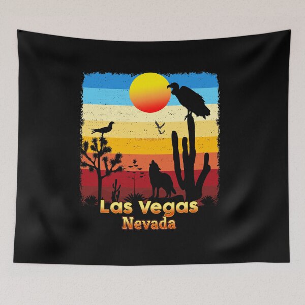 Item preview, Las Vegas Nevada NV  Cactus Vulture Coyote Sunset Retro Desert designed and sold by Cuatrocaminos.