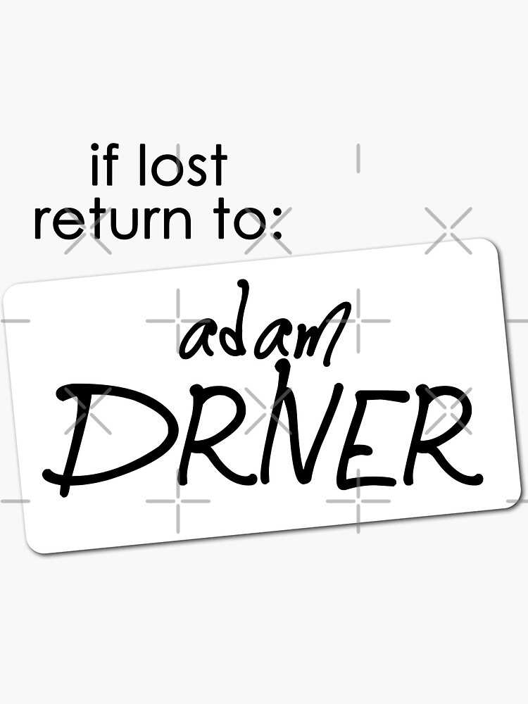 Imagen 3 de 3, Pegatina con la obra en caso de pérdida, devuelva a: adam driver, diseñada y vendida por acmmoral.