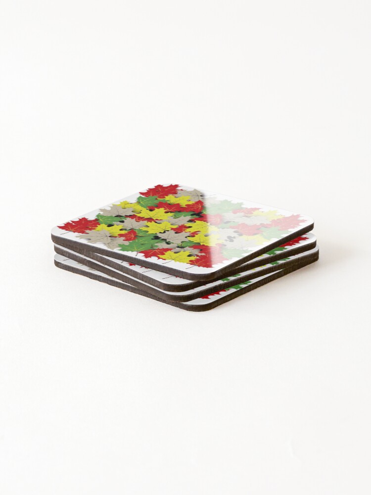 Thumbnail 4 of 5, Coasters (Set of 4), Fall Leave Pattern designed and sold by grafixsoldier.