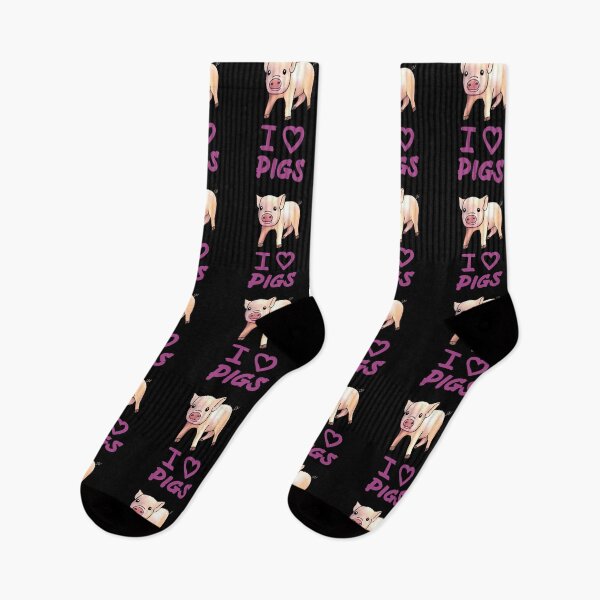 Item preview, Purple I Love Pigs, Cute Funny Pig  designed and sold by Mochi-Merch.