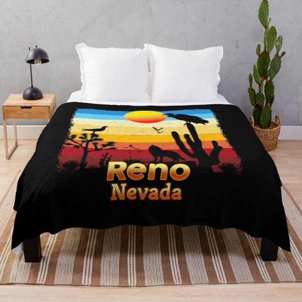 Item preview, Reno Nevada NV  Cactus Vulture Coyote Sunset Retro Desert designed and sold by Cuatrocaminos.