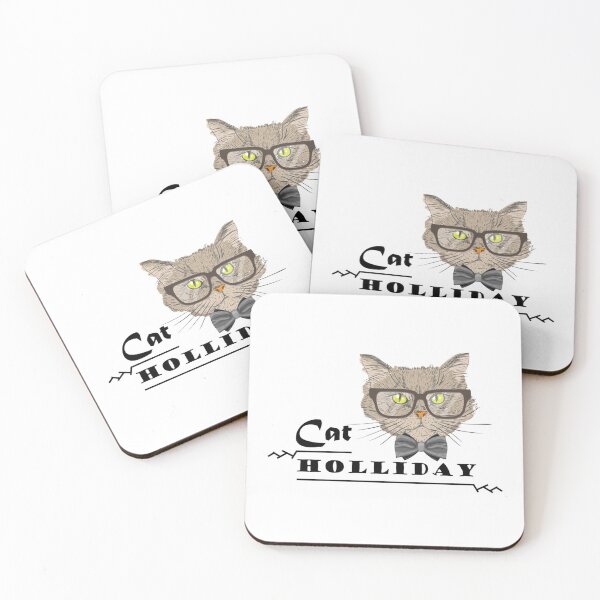 Item preview, cat holliday and Cat Wearing glasses Gift Crappy Design Gift for Mom Wife and friend or girlfriend                     designed and sold by orchidshirtss.