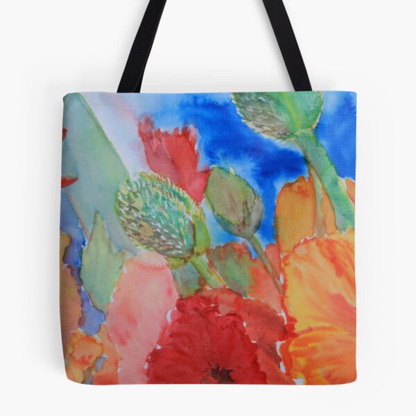 Item preview, Colorful Poppies Square designed and sold by Mearced-Art.