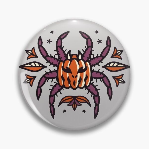 Item preview, Halloween Tarantula with Jack-o-Lantern Illustration designed and sold by SLAG-Creative.