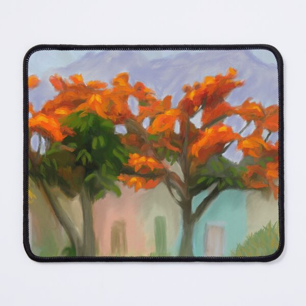 Item preview, Flamboyan trees with bright red orange blooms designed and sold by Jane Domenech.