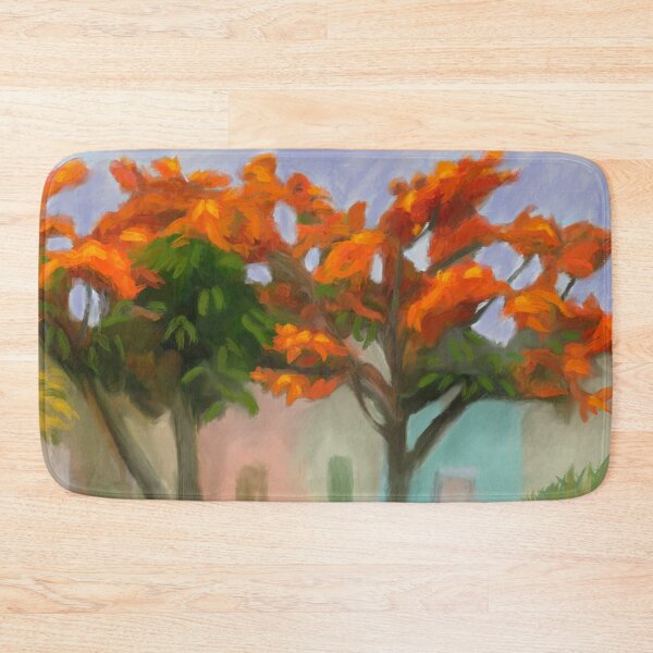 Item preview, Flamboyan trees with bright red orange blooms designed and sold by Jane Domenech.