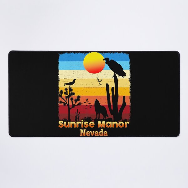Item preview, Sunrise Manor Nevada NV  Cactus Vulture Coyote Sunset Retro Desert designed and sold by Cuatrocaminos.