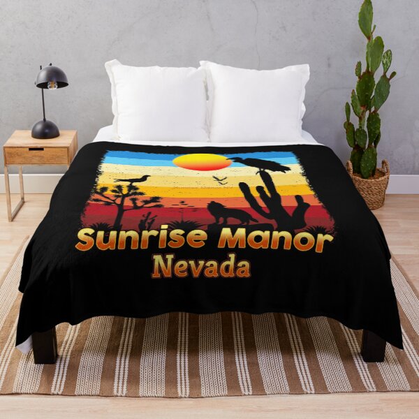 Item preview, Sunrise Manor Nevada NV Cactus Vulture Coyote Sunset Retro Desert designed and sold by Cuatrocaminos.