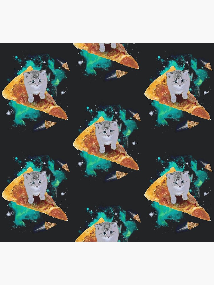 Discover Cat Riding Pizza Galaxy Kitten Outerspace Neon Socks