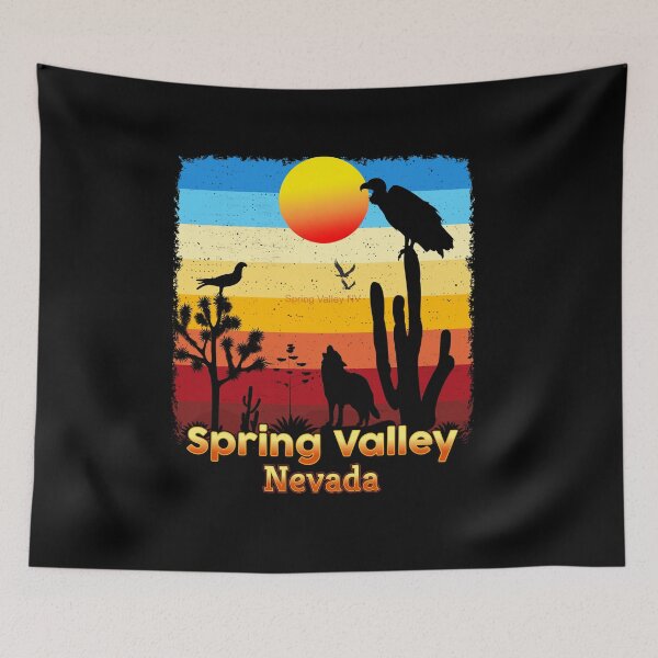 Item preview, Spring Valley Nevada NV  Cactus Vulture Coyote Sunset Retro Desert designed and sold by Cuatrocaminos.