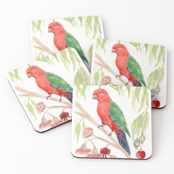 Item preview, Christmas King Parrot designed and sold by Art-by-Meredith.