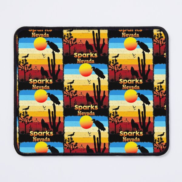 Item preview, Sparks Nevada NV Cactus Vulture Coyote Sunset Retro Desert designed and sold by Cuatrocaminos.