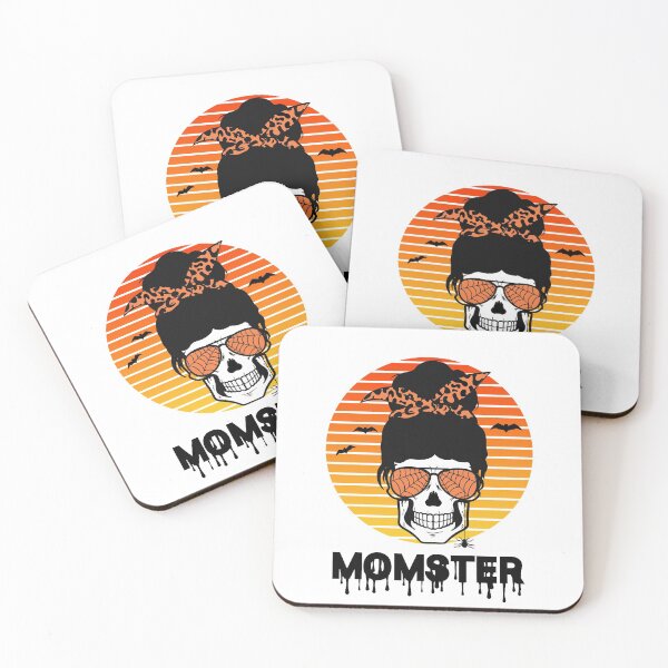Item preview, Momster Skull Mom Messy Hair Bun Halloween Costume designed and sold by R&BApparel.