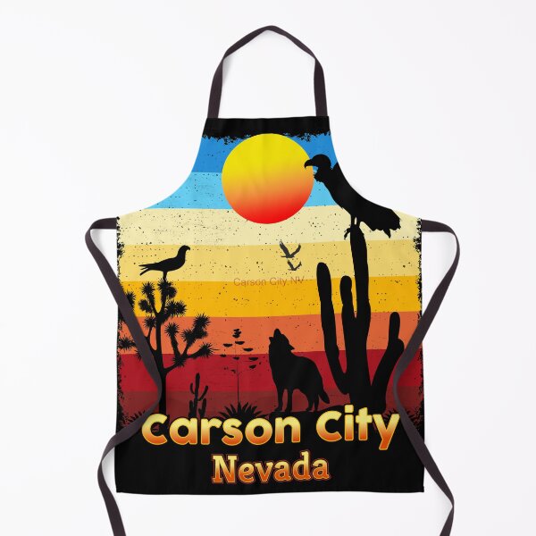 Item preview, Carson City Nevada NV Cactus Vulture Coyote Sunset Retro Desert designed and sold by Cuatrocaminos.