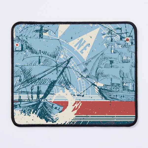 Item preview, Vintage Sailboats Nautical Compass Aesthetic designed and sold by Maria Garcia.