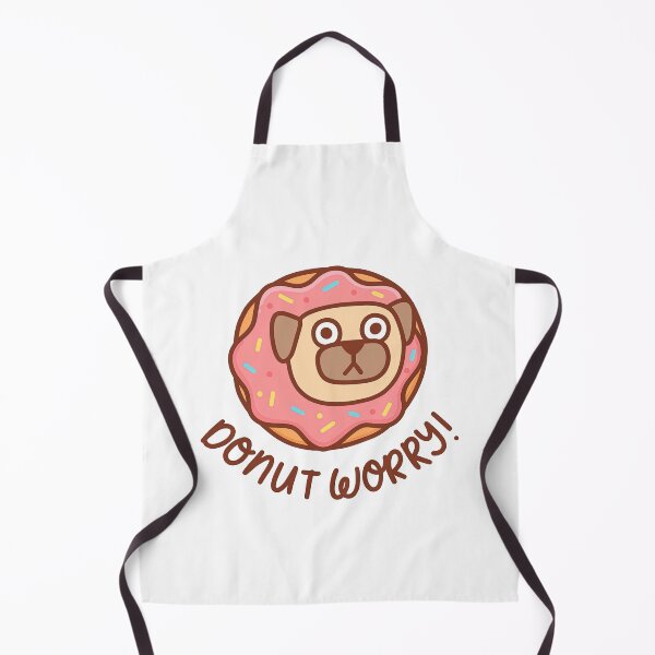 Item preview, Donut Worry Be Happy With Kawaii Pug, Donut Worry, Kawaii Pug, Donut, Worry designed and sold by graphic-genie.