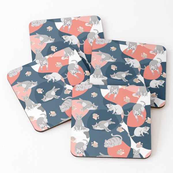 Item preview, Aesthetic cute cats pattern designed and sold by sheeshStore.