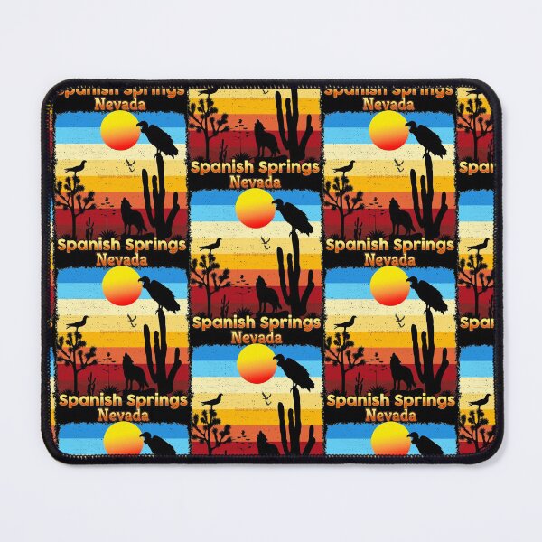 Item preview, Spanish Springs Nevada NV Cactus Vulture Coyote Sunset Retro Desert designed and sold by Cuatrocaminos.