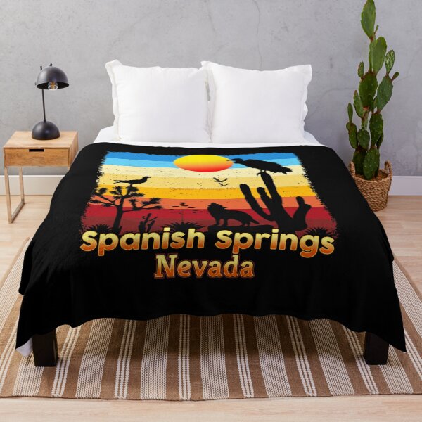 Item preview, Spanish Springs Nevada NV Cactus Vulture Coyote Sunset Retro Desert designed and sold by Cuatrocaminos.