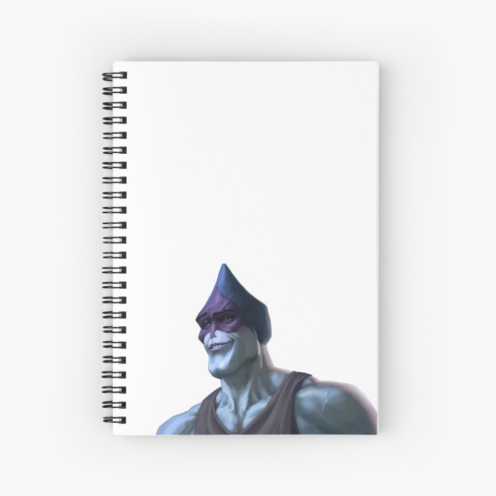 Deltarune Lancer Gigachad Realistic Artwork Meme Spiral Notebook For