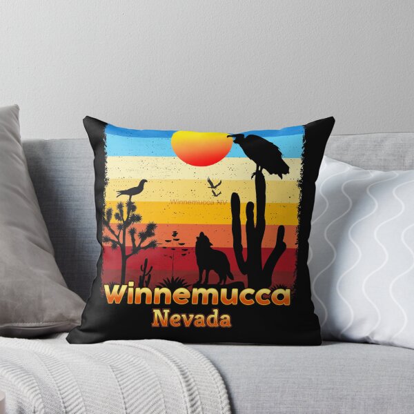 Item preview,  Winnemucca Nevada NV  Cactus Vulture Coyote Sunset Retro Desert designed and sold by Cuatrocaminos.