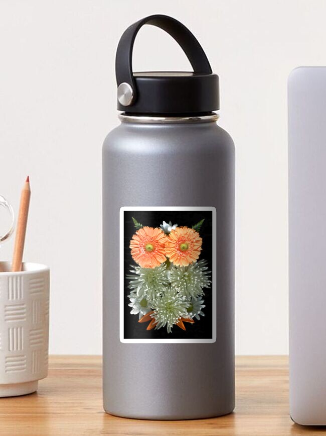 Thumbnail 1 of 3, Sticker, Flower Owl Dark Floral designed and sold by LindasPhotoArt.