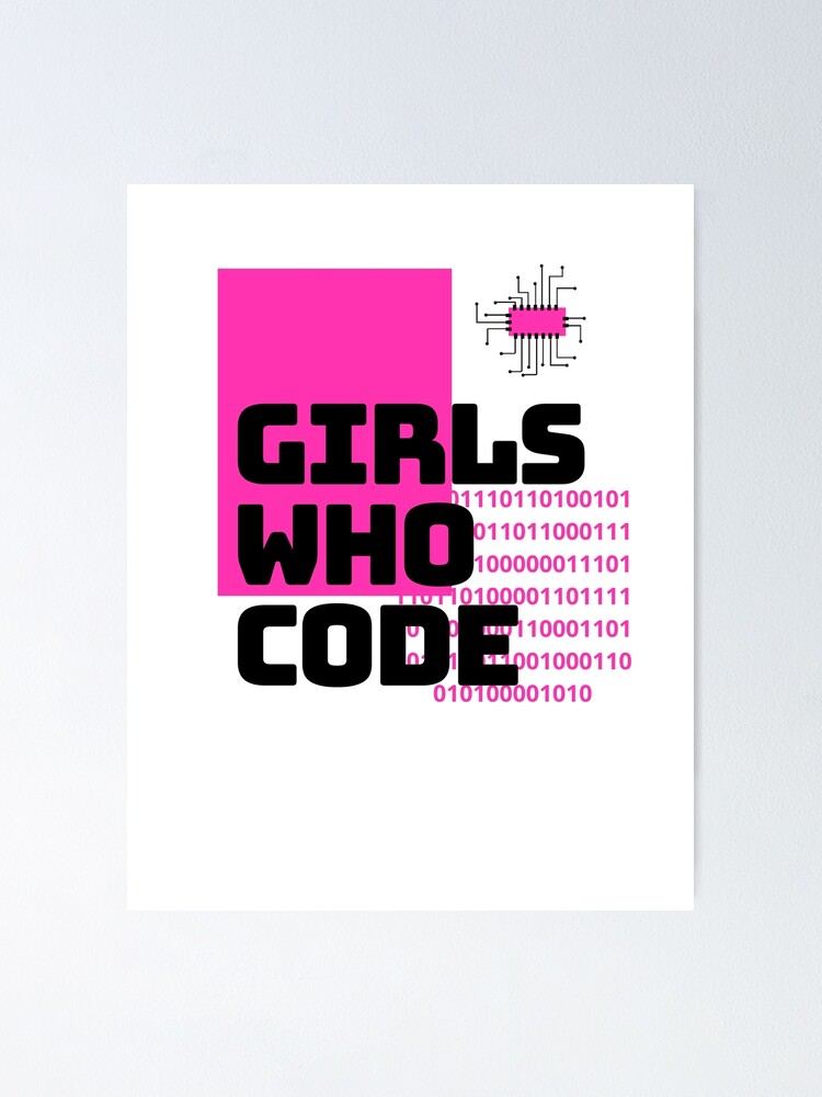 Thumbnail 1 of 3, Poster, Girls Who Code - Black designed and sold by Spellhammer.