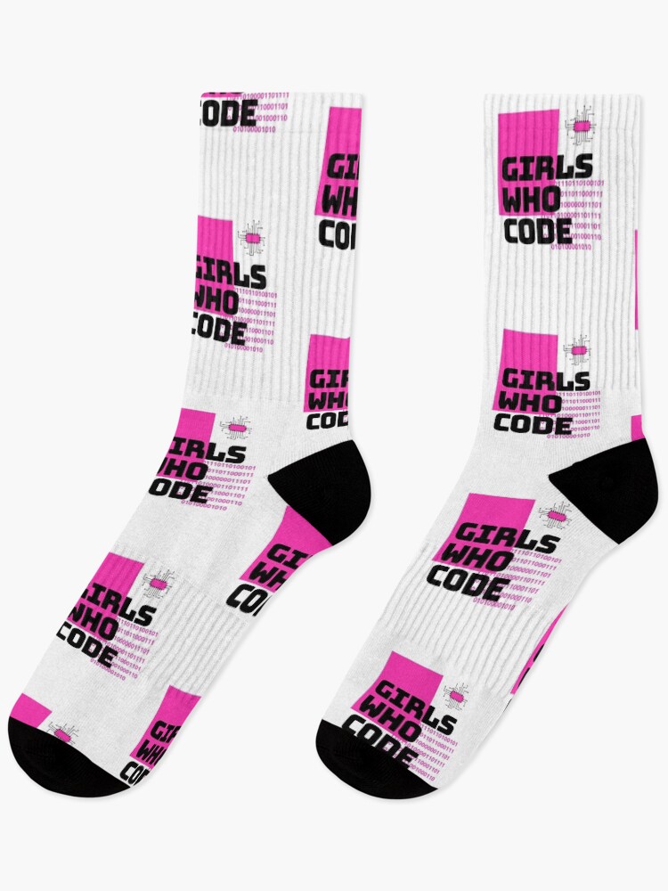 Thumbnail 1 of 5, Socks, Girls Who Code - Black designed and sold by Spellhammer.