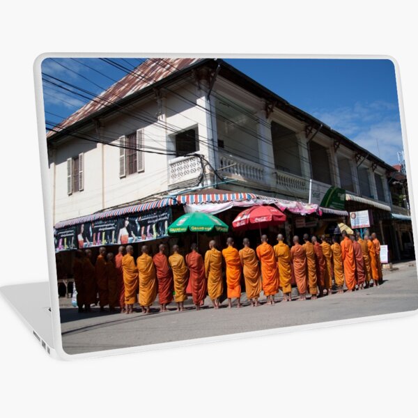 Monks collecting Alms Laptop Skin