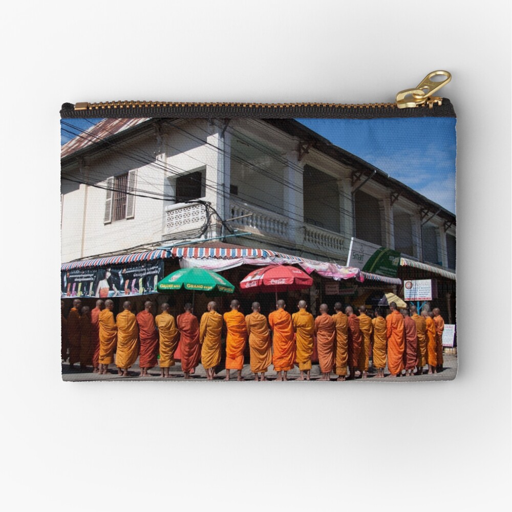 Monks collecting Alms Zipper Pouch