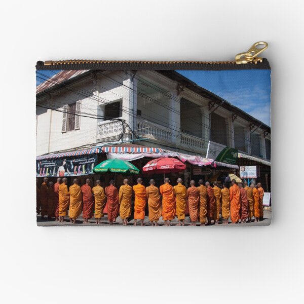 Monks collecting Alms Zipper Pouch