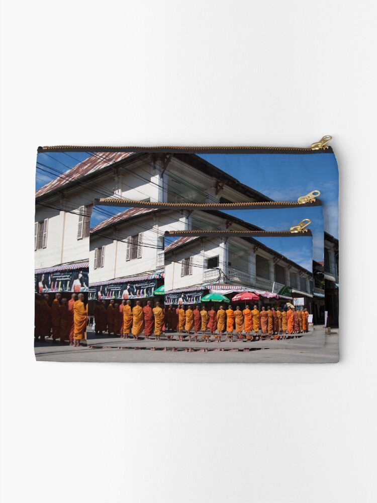 Alternate view of Monks collecting Alms Zipper Pouch