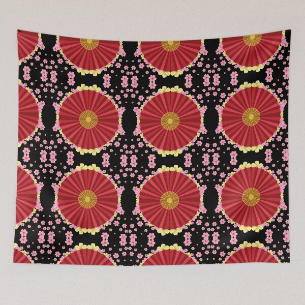 Item preview, Japanese Fan Cherry Blossom Pattern designed and sold by Alladin7.