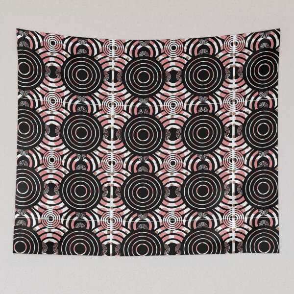 Item preview, Geometric circles black and mauve ~ Pattern designed and sold by JustaGurli.