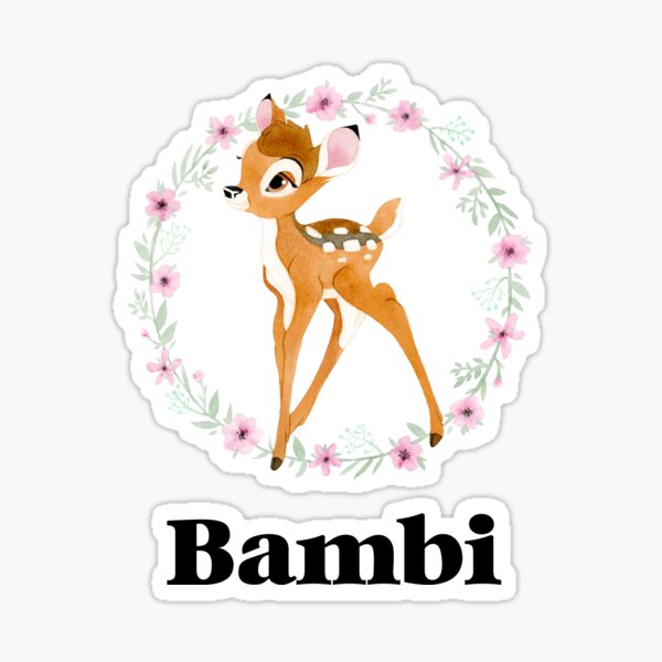 Ananiver Natuur afbreken Bambi - Black" Sticker for Sale by RebeccaBennett | Redbubble
