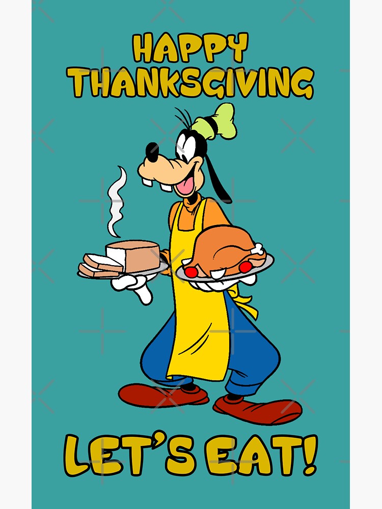 "Goofy's Thanksgiving Feast" Sticker for Sale by PopPopPPow Redbubble