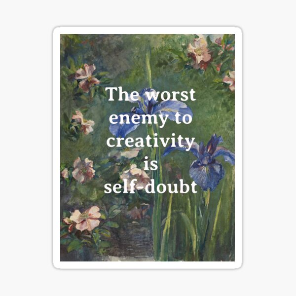 Sylvia Plath - On Creativity and Self-doubt Sticker