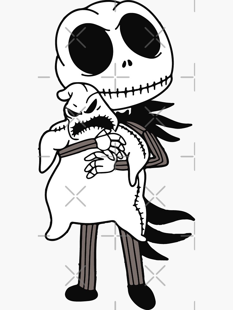 Jack Skellington Nightmare Before Christmas Coloring Page - Messy