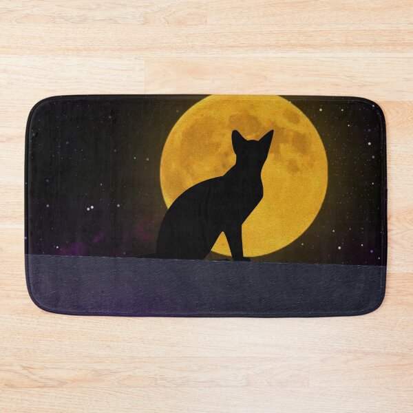 Item preview, Cat looking at the moon designed and sold by ARTDAMPLUS.