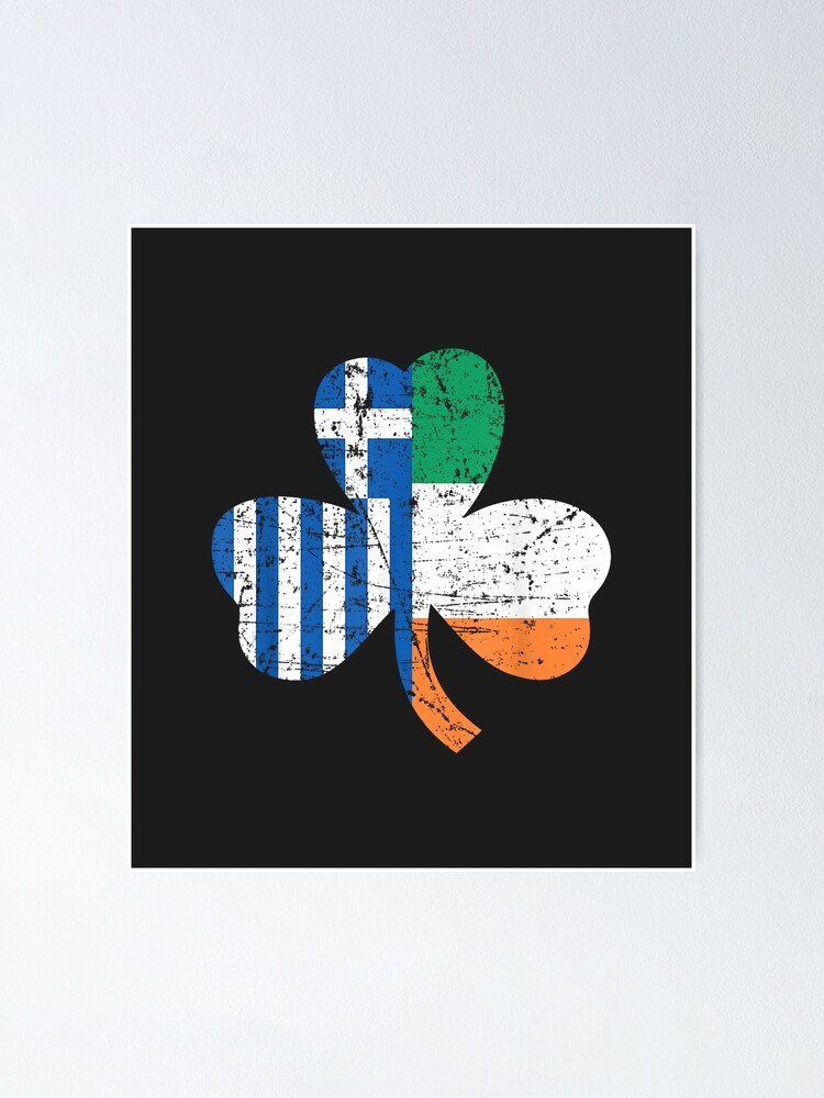 St. Patrick's Day Greek Flag Irish T-Shirt Greece Gift St. Patrick's Day Greek Flag Irish T-Shirt Greece Gift