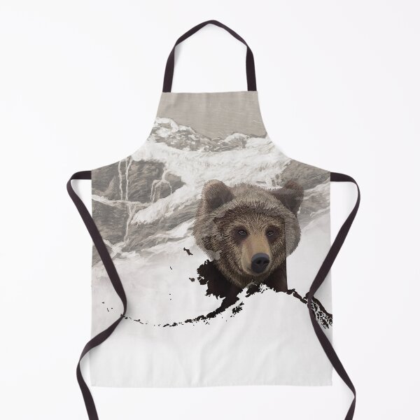 Item preview, Alaska Map Brown Bear Collage designed and sold by nadya.