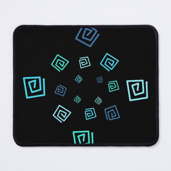 Item preview, Modern Blue Square Circle on Black designed and sold by Artistestella.